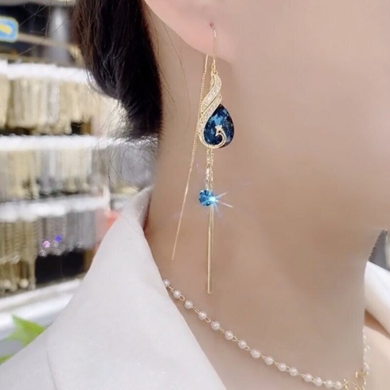 Peacock earrings