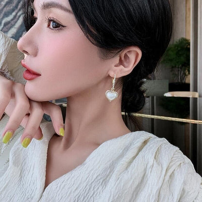 Love pearl earrings