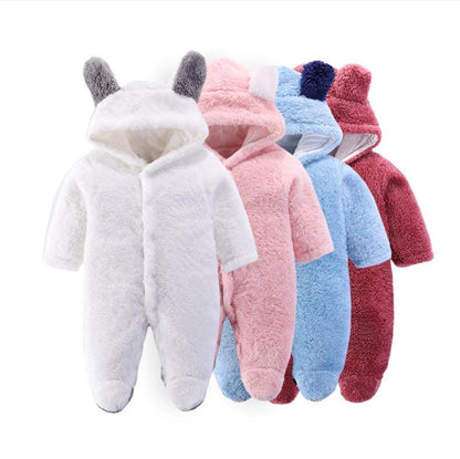 Winter Warm Fleece Newborn Baby Rompers