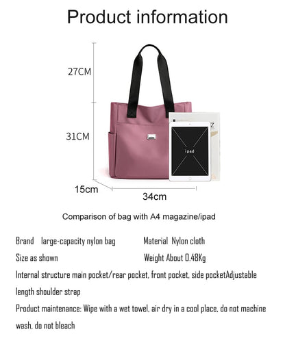 49% OFF🔥2023 Large Capacity Waterproof Multi Pocket Nylon Shoulder Bag👜