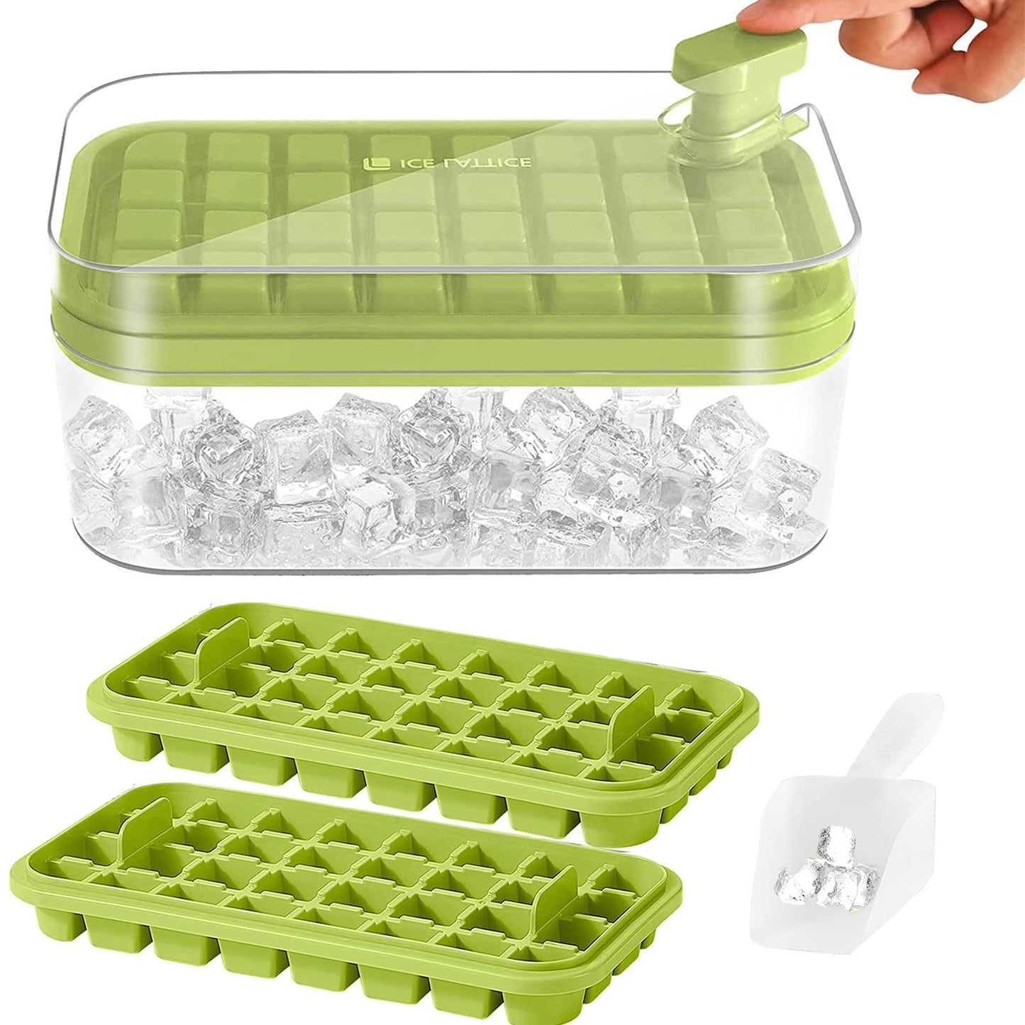 🔥🔥🔥Ice Cube Tray with Lid and Bin