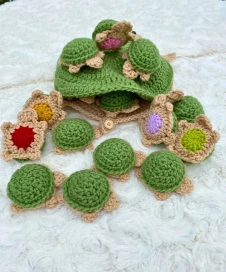 Turtle Memory Game ( Woven Finished Product )