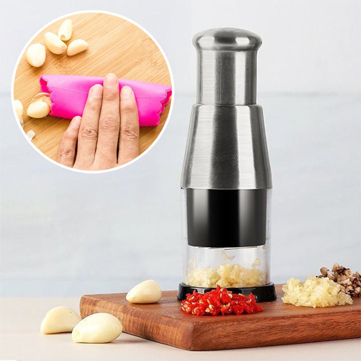 SUMMER Hot Sale 48% OFF-Pressed Garlic Chopper(🔥Order now and get a free roll garlic peeling machine🔥)