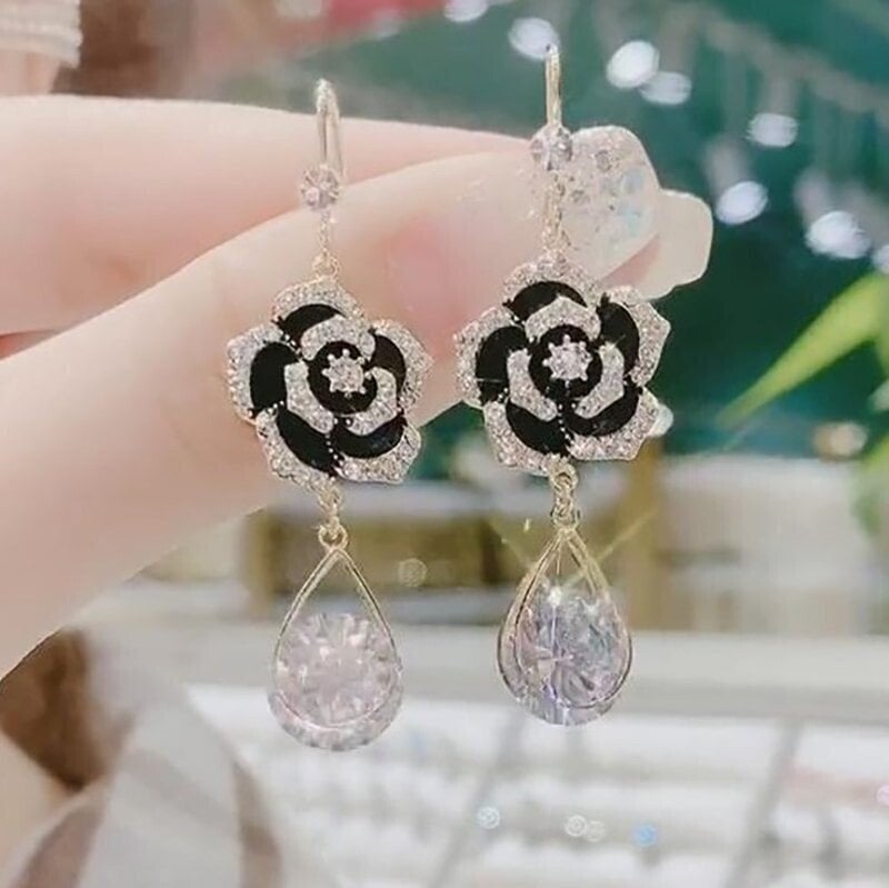 Rose earrings