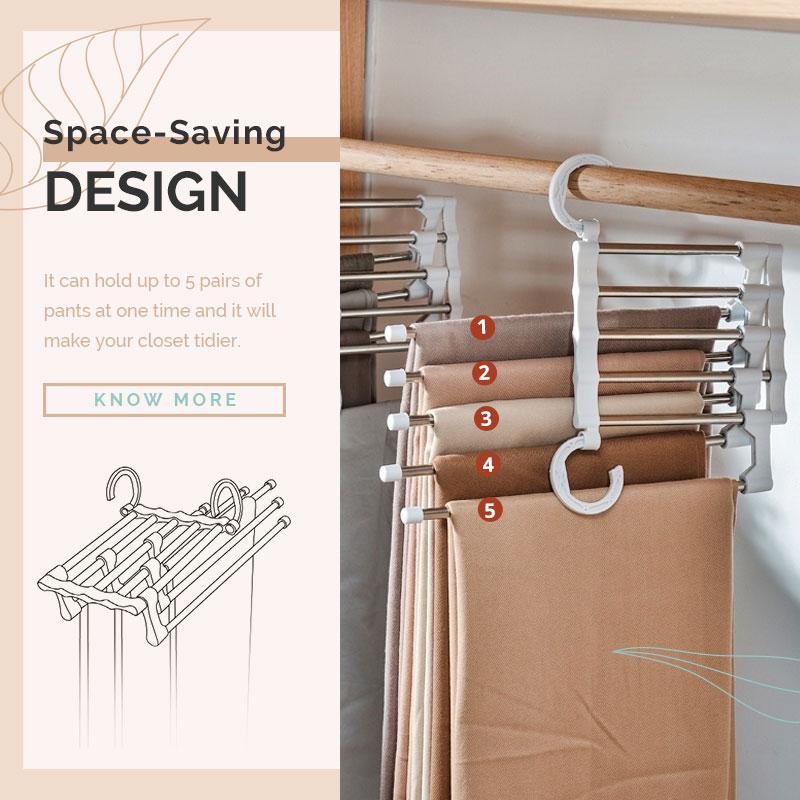 (Mother's Day Sale-Special Offer Now) Multi-functional Pants Rack (BUY 5 GET Extra 30% OFF)