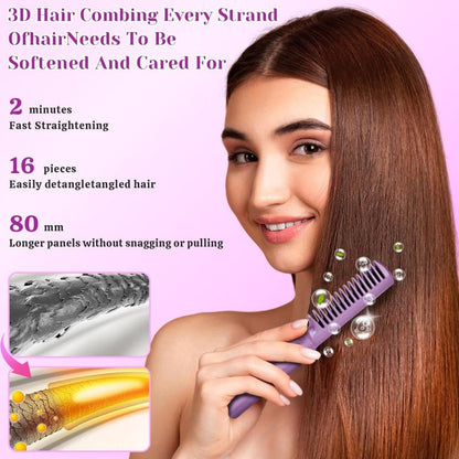 Meneflix Portable Hair Straightener and Comb | Cordless & Rechargeable | Perfect for All Hair Types