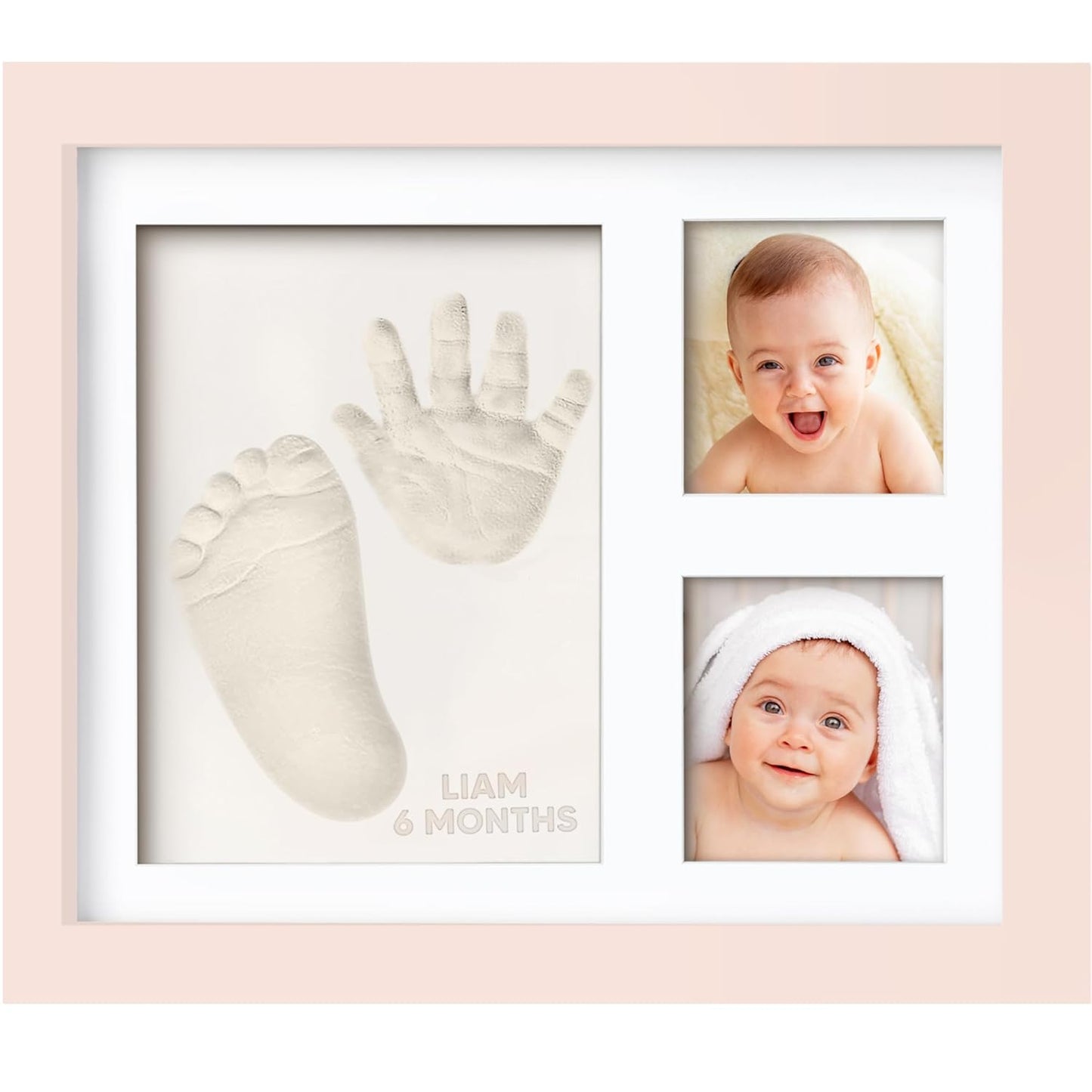 Baby Hand and Footprint Kit - Baby Footprint Kit, Baby Keepsake, Baby Shower Gifts for Mom, Baby Picture Frame for Baby Registry Boys, Girls, Personalized Baby Gifts, Mother's Day Gifts (Ash Wood)