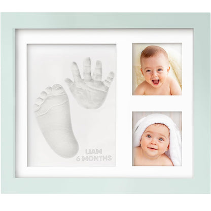 Baby Hand and Footprint Kit - Baby Footprint Kit, Baby Keepsake, Baby Shower Gifts for Mom, Baby Picture Frame for Baby Registry Boys, Girls, Personalized Baby Gifts, Mother's Day Gifts (Ash Wood)