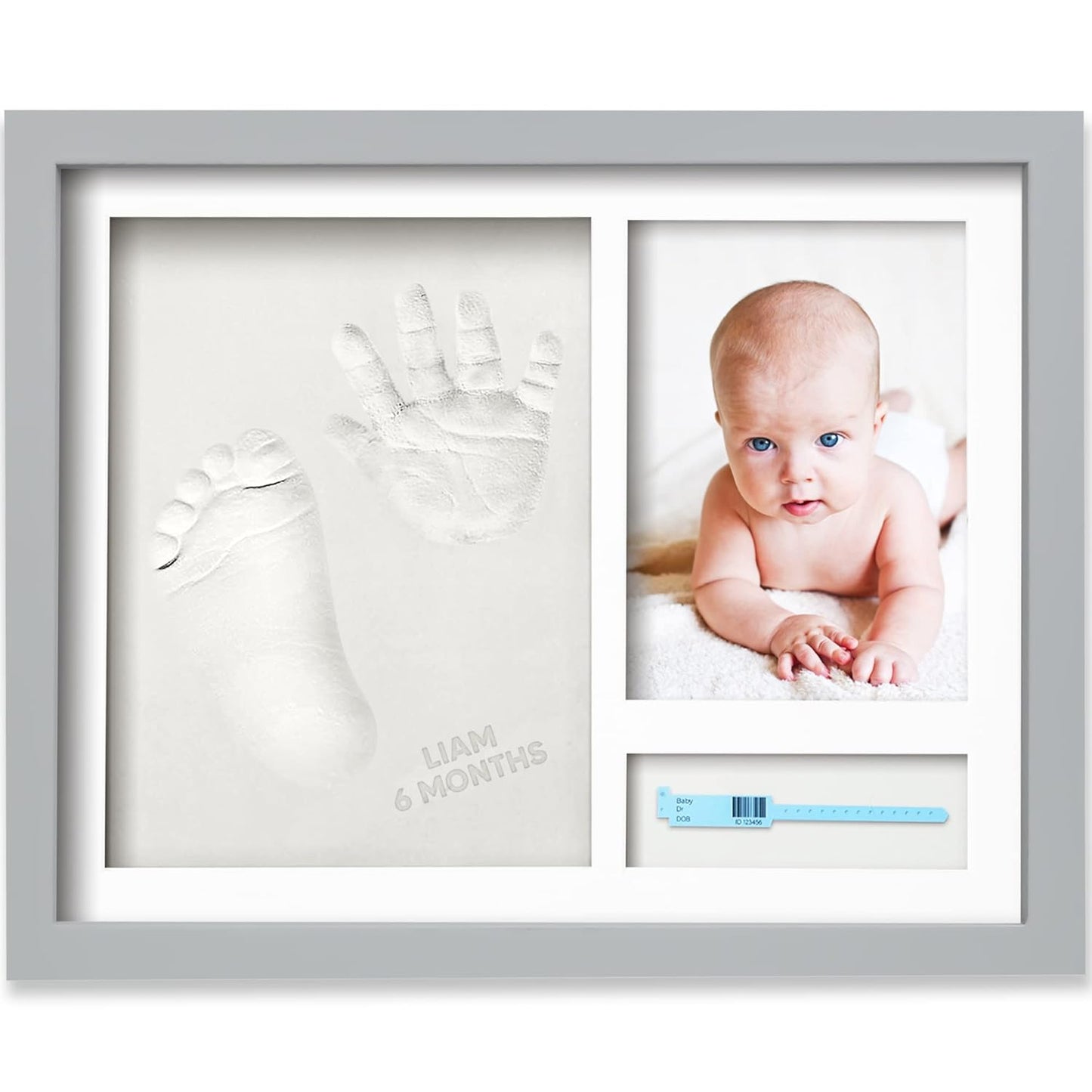 Baby Hand and Footprint Kit - Baby Footprint Kit, Baby Keepsake, Baby Shower Gifts for Mom, Baby Picture Frame for Baby Registry Boys, Girls, Personalized Baby Gifts, Mother's Day Gifts (Ash Wood)