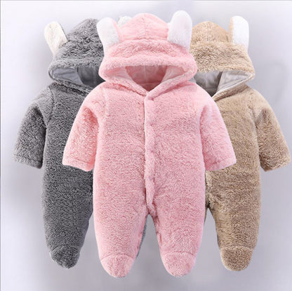 Winter Warm Fleece Newborn Baby Rompers