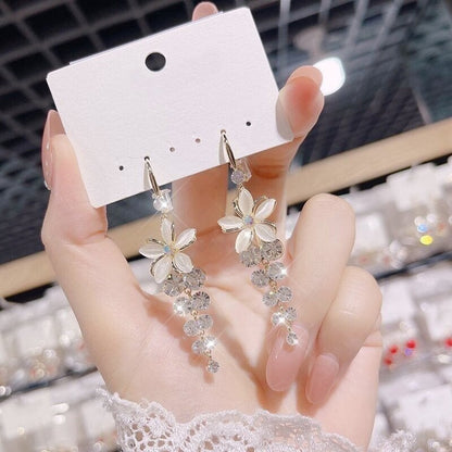 Fashion Flower Zircon Earrings