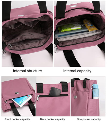 49% OFF🔥2023 Large Capacity Waterproof Multi Pocket Nylon Shoulder Bag👜