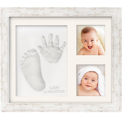 Baby Hand and Footprint Kit - Baby Footprint Kit, Baby Keepsake, Baby Shower Gifts for Mom, Baby Picture Frame for Baby Registry Boys, Girls, Personalized Baby Gifts, Mother's Day Gifts (Ash Wood)