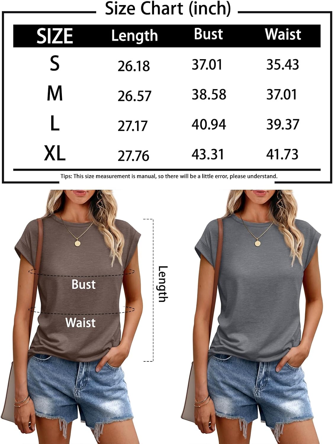 AUTOMET Womens Tops Casual Dressy Basic T Shirts Loose Fit Crewneck Cap Sleeve Tee Summer Outfits 2024