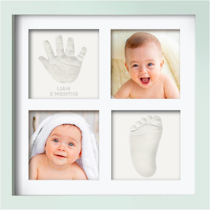 Baby Hand and Footprint Kit - Baby Footprint Kit, Baby Keepsake, Baby Shower Gifts for Mom, Baby Picture Frame for Baby Registry Boys, Girls, Personalized Baby Gifts, Mother's Day Gifts (Ash Wood)