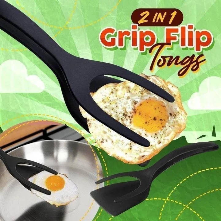 🔥2 in 1 Grip Flip Tongs