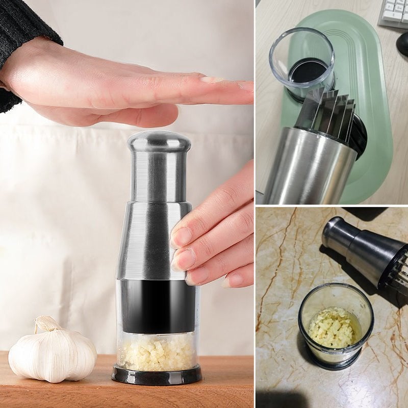 SUMMER Hot Sale 48% OFF-Pressed Garlic Chopper(🔥Order now and get a free roll garlic peeling machine🔥)