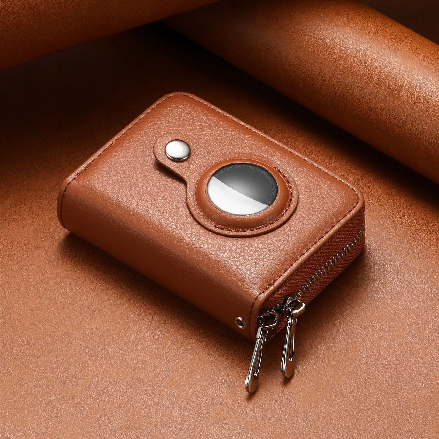 Smart  Zipper RFID Slim Leather Wallet