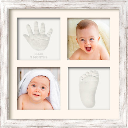 Baby Hand and Footprint Kit - Baby Footprint Kit, Baby Keepsake, Baby Shower Gifts for Mom, Baby Picture Frame for Baby Registry Boys, Girls, Personalized Baby Gifts, Mother's Day Gifts (Ash Wood)