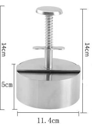 Manual meat press for hamburger patties