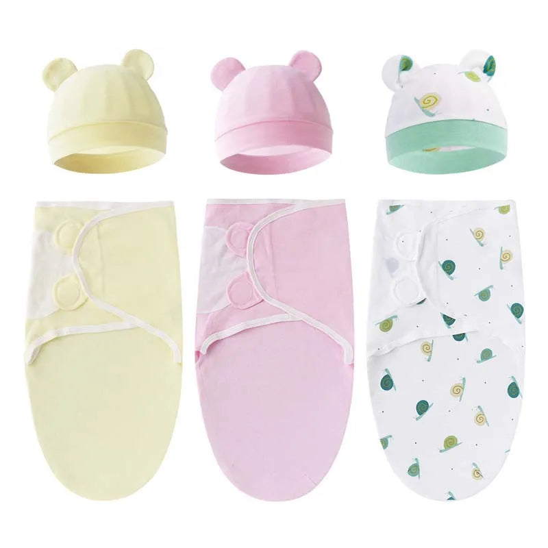 100% Cotton Baby Swaddle Set