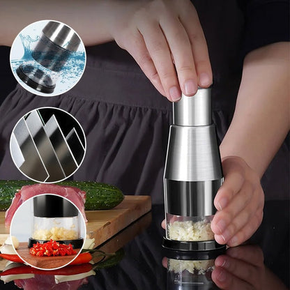 SUMMER Hot Sale 48% OFF-Pressed Garlic Chopper(🔥Order now and get a free roll garlic peeling machine🔥)