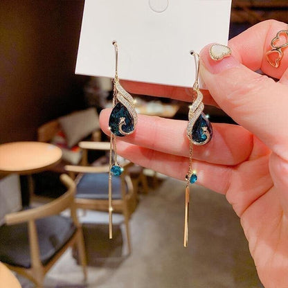 Peacock earrings