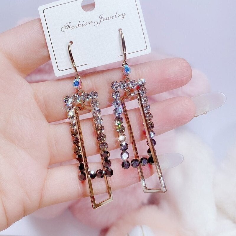 Shiny Geometric Square Earrings