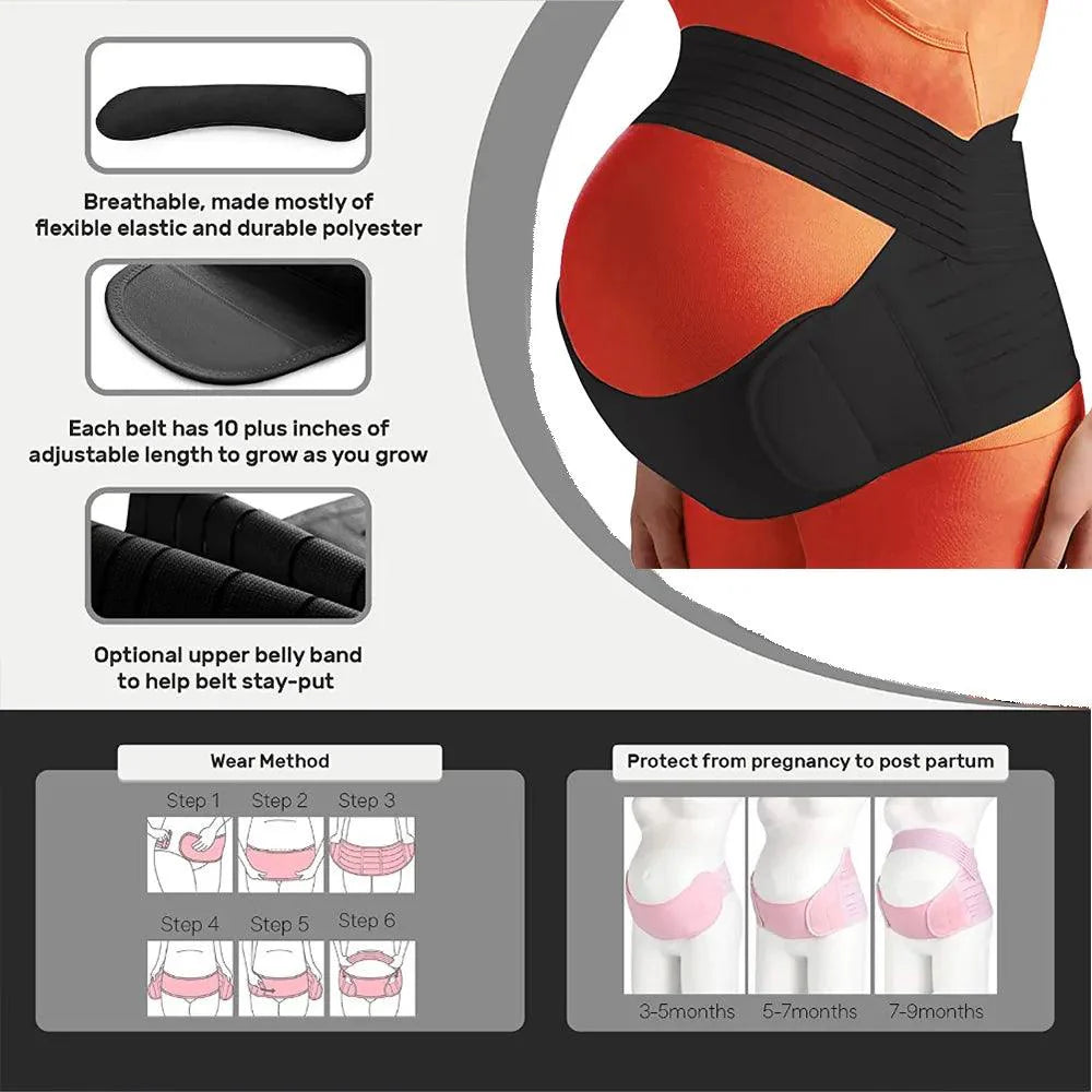 Maternity Brace Protector Care Abdomen Support Belly Adjustable Waist Belt