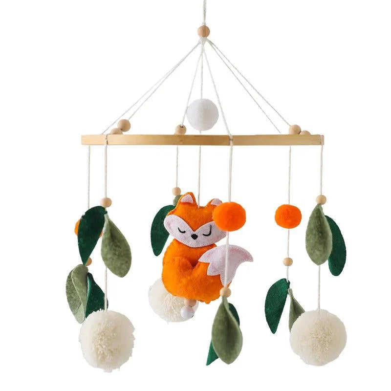 Baby Crib Mobile Bed Bell Wooden Rattles Toy