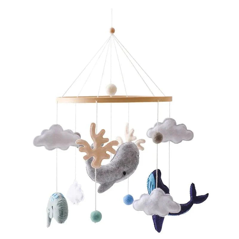 Baby Crib Mobile Bed Bell Wooden Rattles Toy