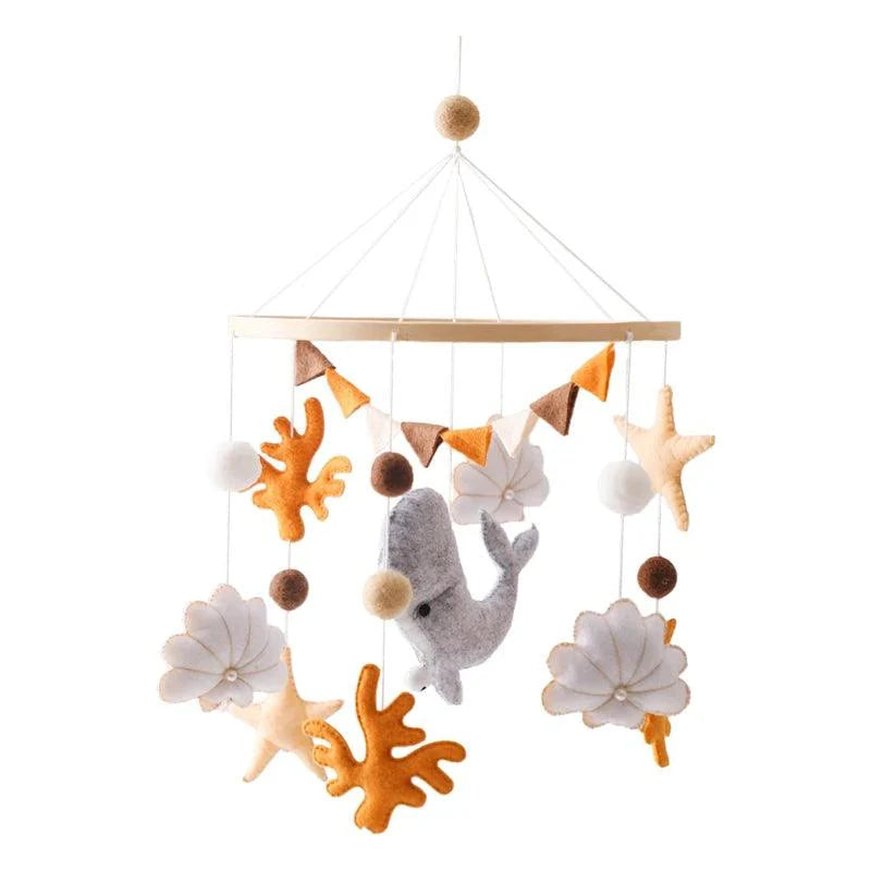 Baby Crib Mobile Bed Bell Wooden Rattles Toy