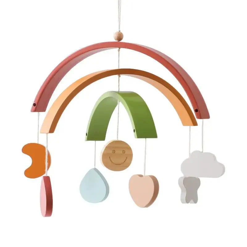 Baby Crib Mobile Bed Bell Wooden Rattles Toy