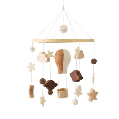 Baby Crib Mobile Bed Bell Wooden Rattles Toy