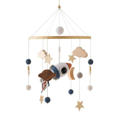 Baby Crib Mobile Bed Bell Wooden Rattles Toy