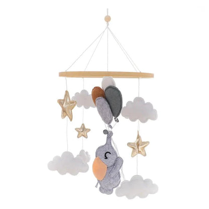 Baby Crib Mobile Bed Bell Wooden Rattles Toy