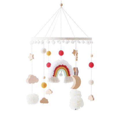 Baby Crib Mobile Bed Bell Wooden Rattles Toy