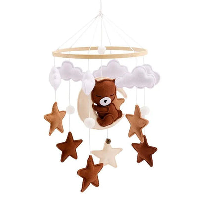 Baby Crib Mobile Bed Bell Wooden Rattles Toy