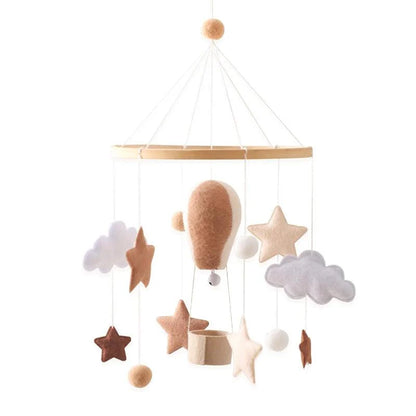 Baby Crib Mobile Bed Bell Wooden Rattles Toy