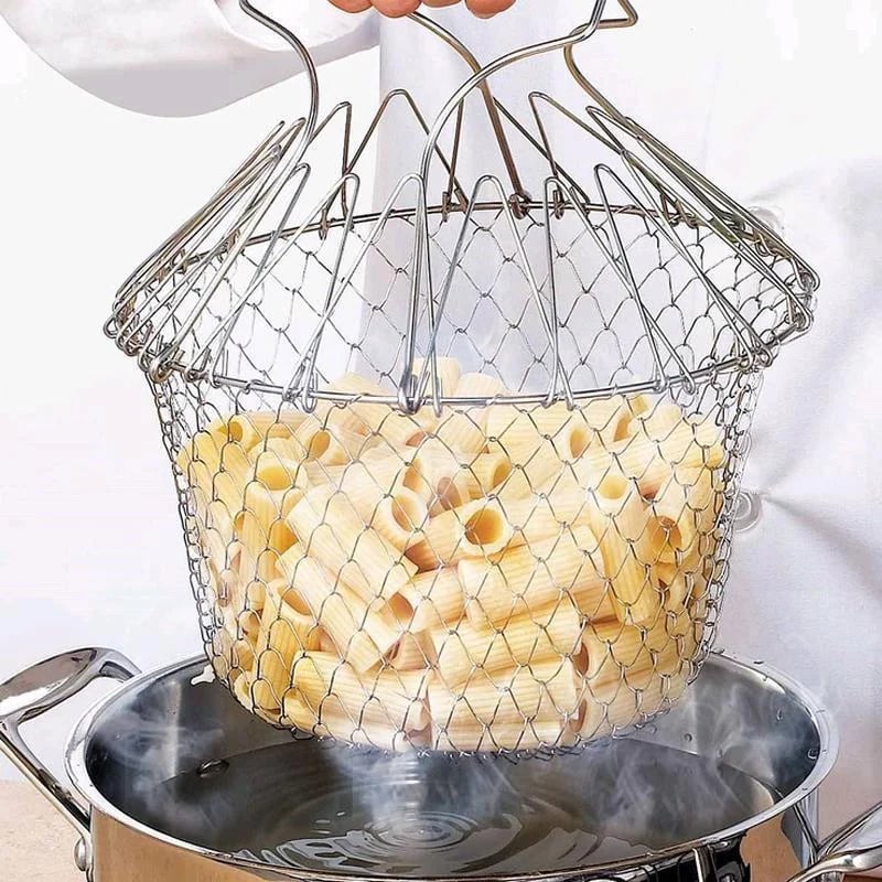 Stainless Steel Retractable Strainer Cooking Basket