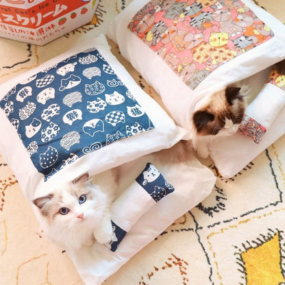 ✨Japanese style warm four seasons cat bed pet bed😺