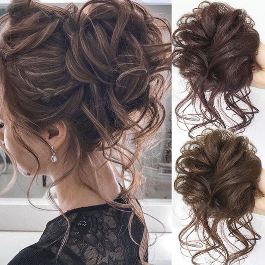 Messy Curly Hair Bun - 👍 Buy 3 Get Extra 15% OFF &  Free Shipping