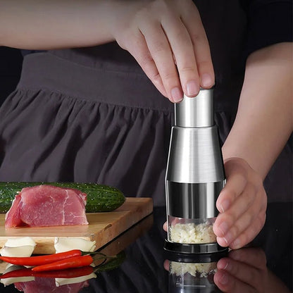 SUMMER Hot Sale 48% OFF-Pressed Garlic Chopper(🔥Order now and get a free roll garlic peeling machine🔥)