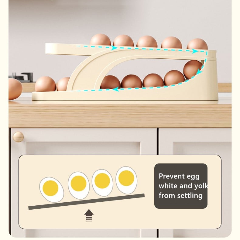 2023 New Automatic Roll-Down Double-layer Egg Dispenser