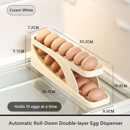 2023 New Automatic Roll-Down Double-layer Egg Dispenser