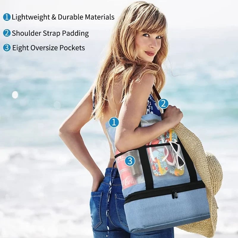 🔥 Hot sale——Beach Bliss 2-in-1 Tote & Cooler Bag🏖️