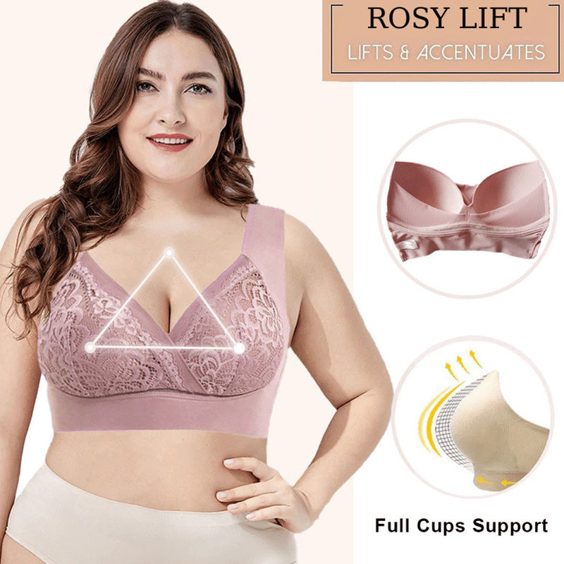 Soutien-gorge en Dentelle Sans Armatures à Support Élastique Confort Plus Taille