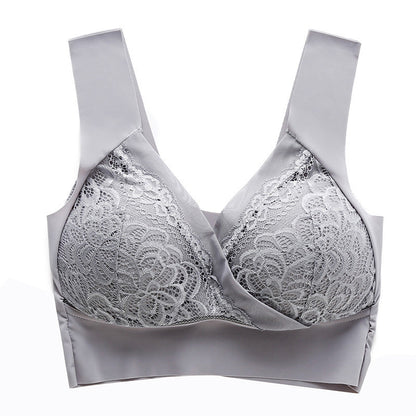 Soutien-gorge en Dentelle Sans Armatures à Support Élastique Confort Plus Taille